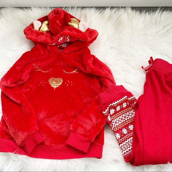 Epic Threads Fuzzy Hoodie Outfit Set Size 4T - Picture 1 of 7